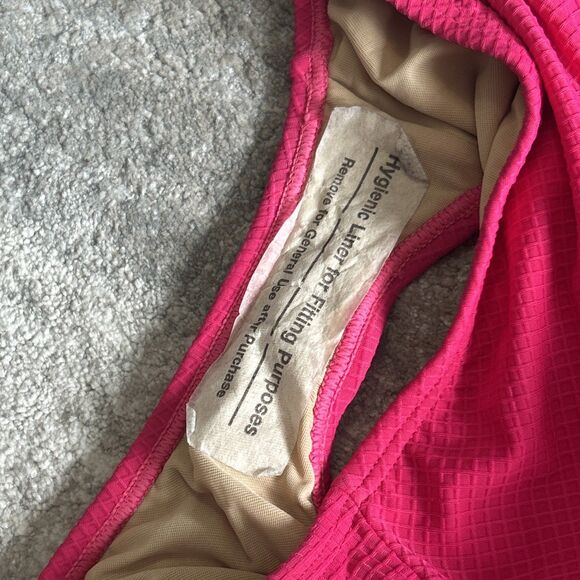 Ralph Lauren Sport Swimsuit Womens 12 One Piece Bathing Hot Pink Vintage USA New - Picture 8 of 10